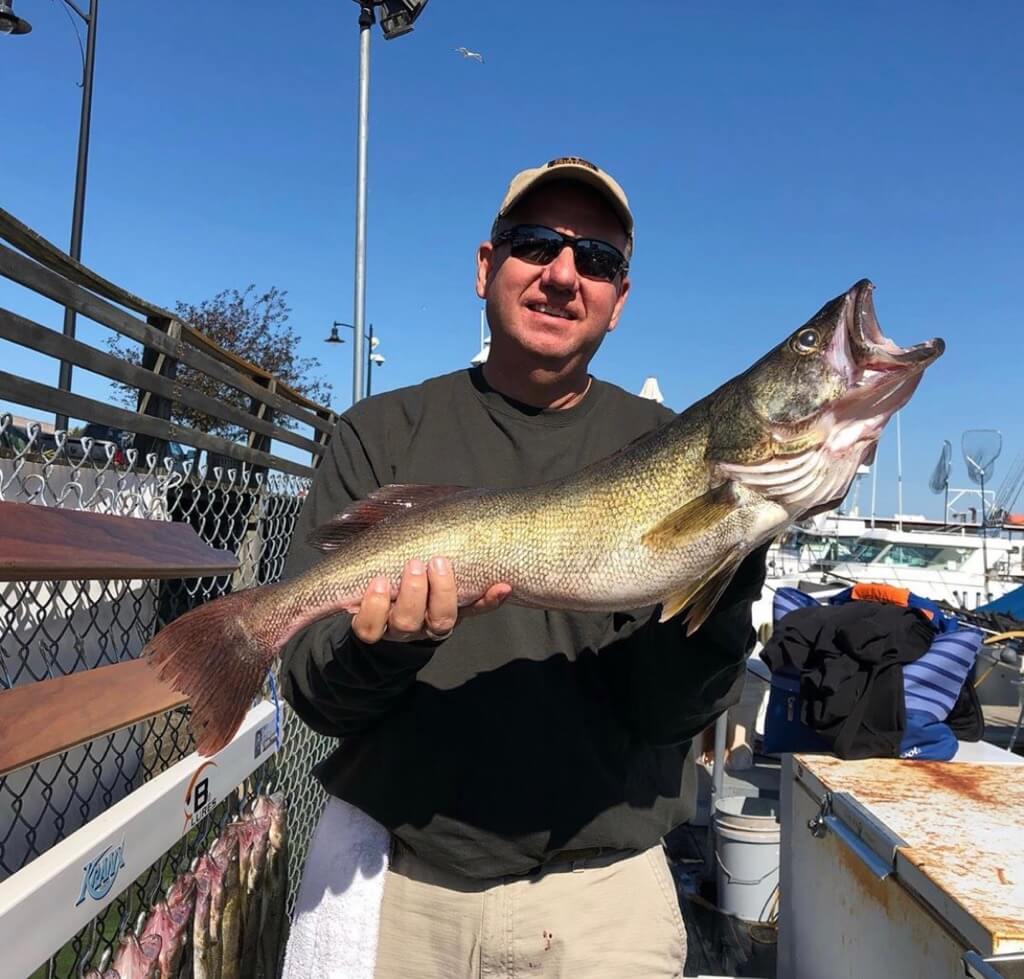 Trophy Lake Erie Walleye at 21 State St - Bomber Charters Master Captain Mike Small